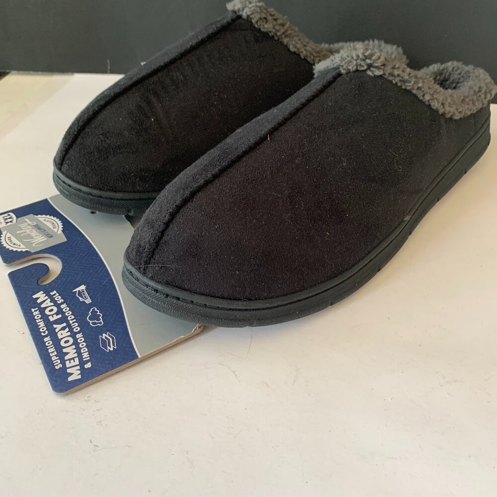 WEMBLEY COMFORT MEMORY FOAM AND INDOOR OUTDOOR SOLE SLIPPERS SIZE XXL 13-14 MENS
